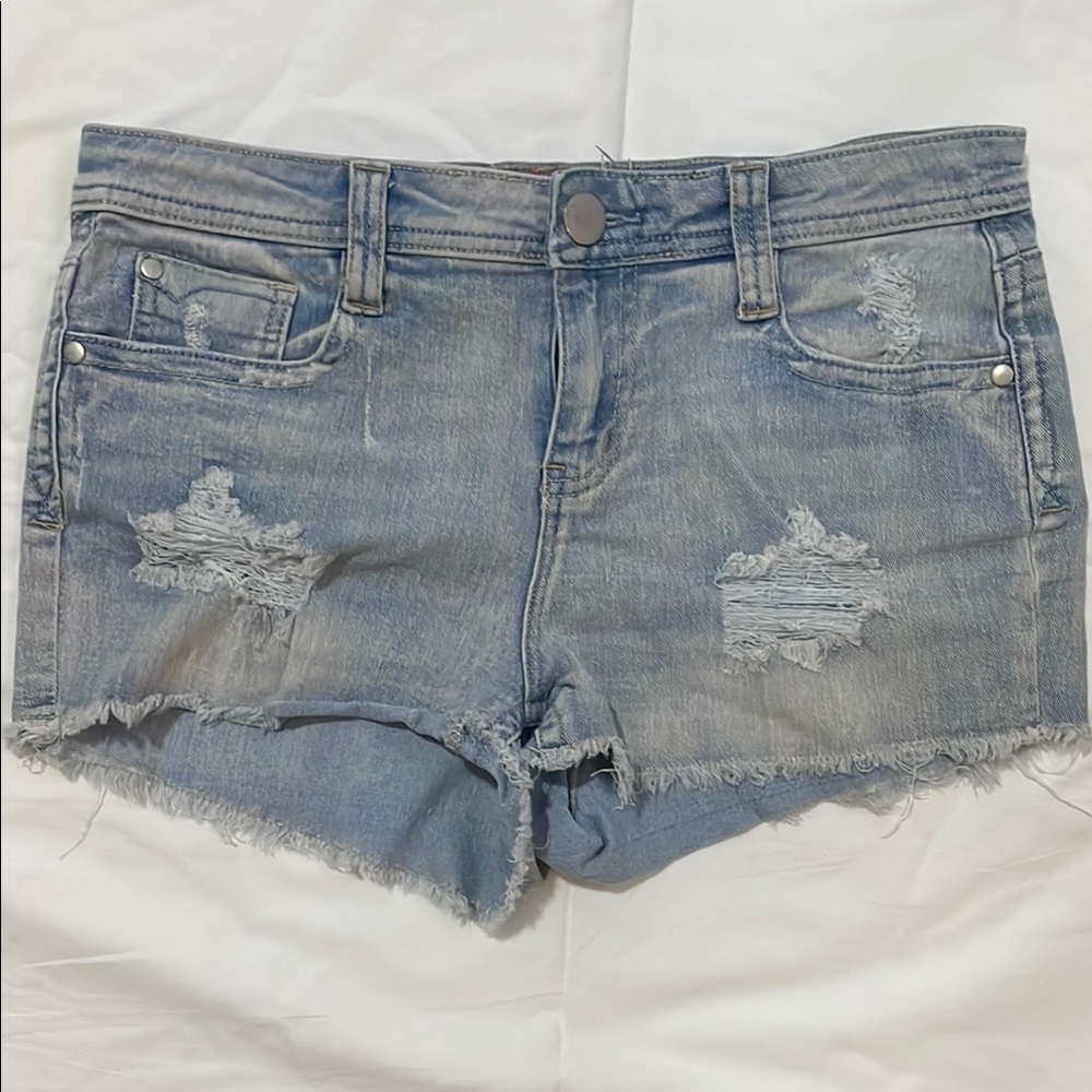 Distressed Denim Shorts